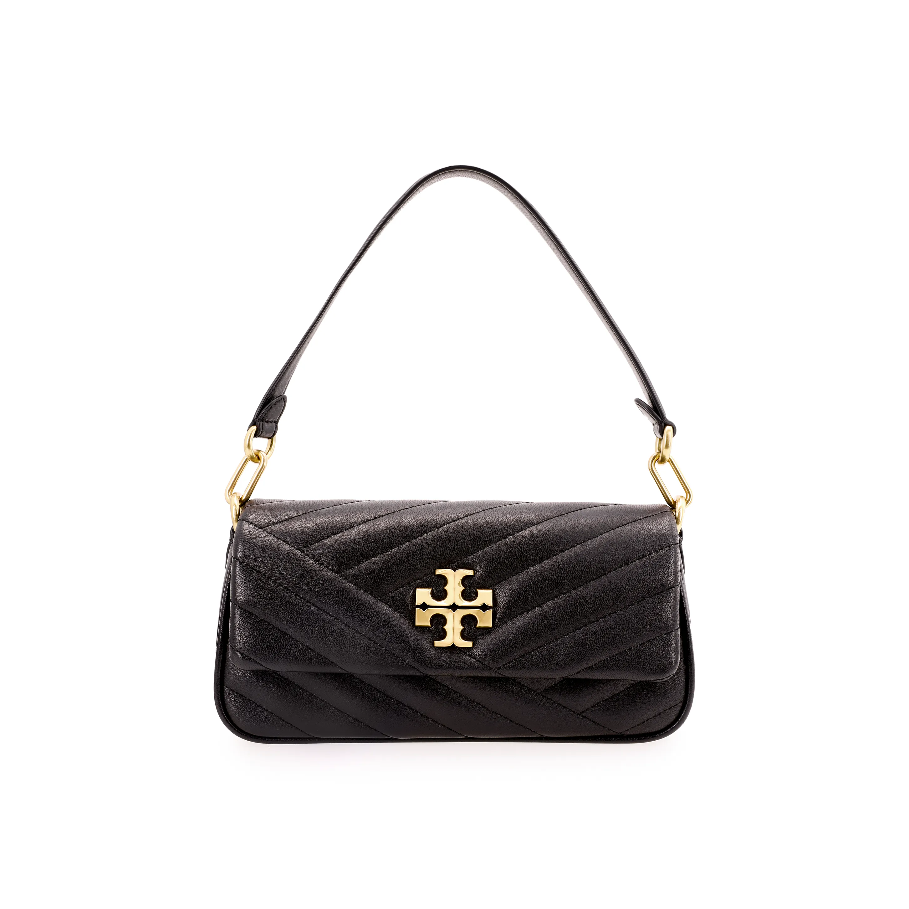 TORY BURCH Small Kira Chevron Flap Shoulder Bag Black