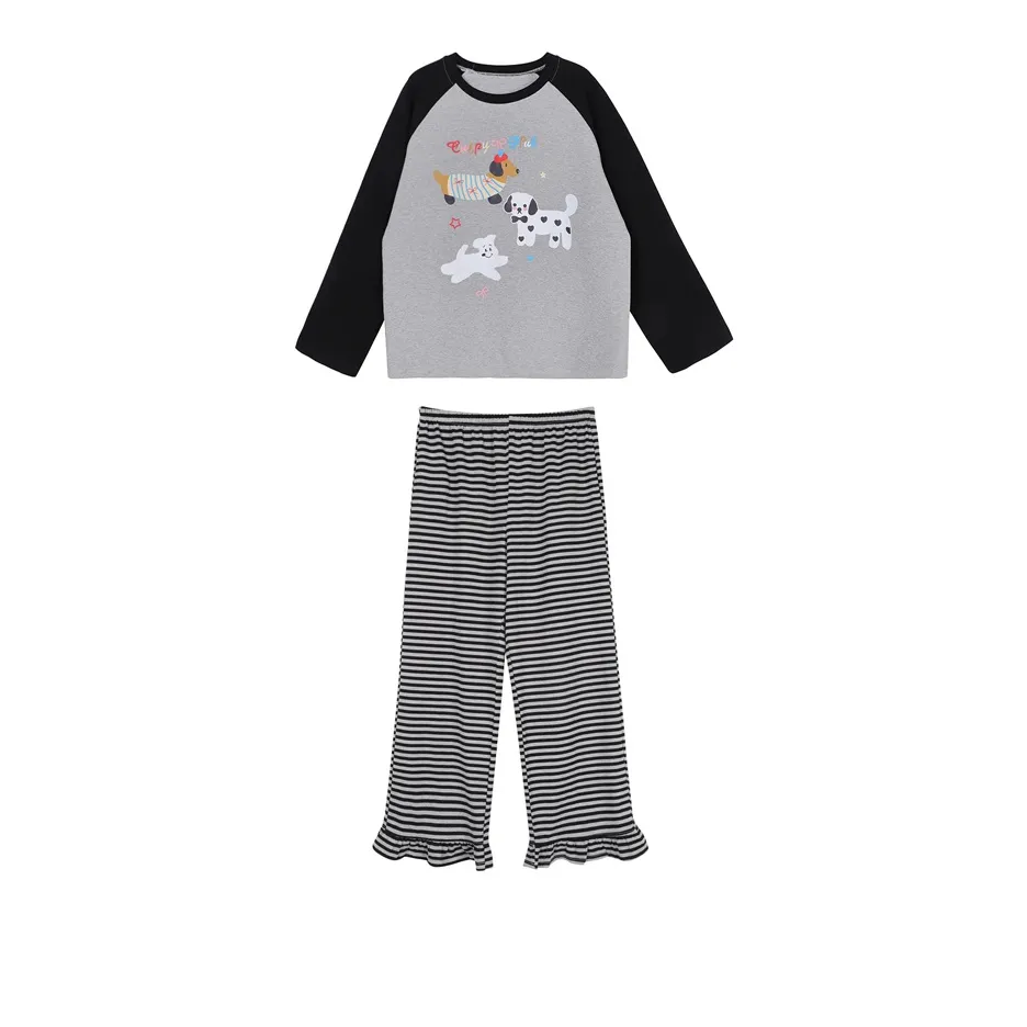 Joycefuuu Bra Комплект Пижама Женский Черный Серый