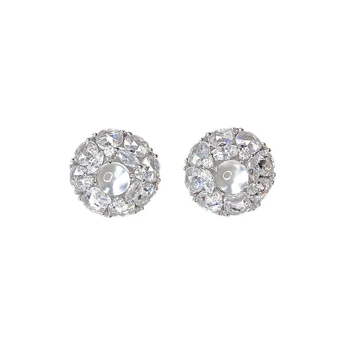 CARAT'S DIARY S925 Silver Stud Stud Earrings Women's