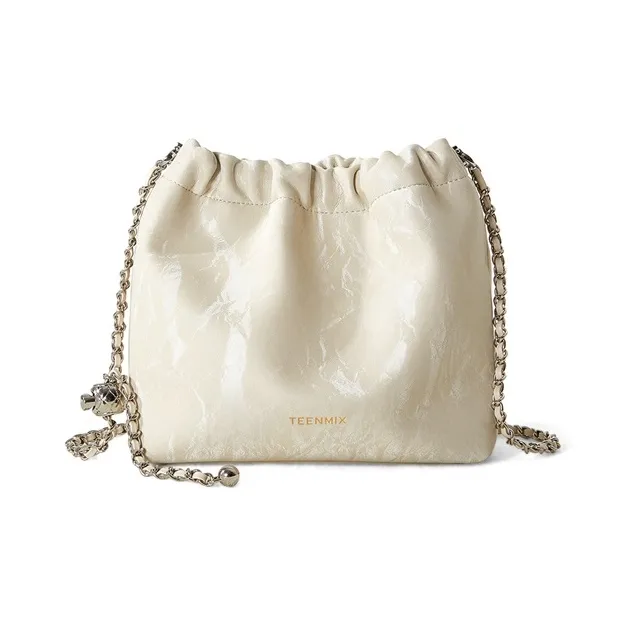 Teenmix Сумка через плечо из синтетической кожи с коровьей кожей обычная женская черная Onyx Ecru