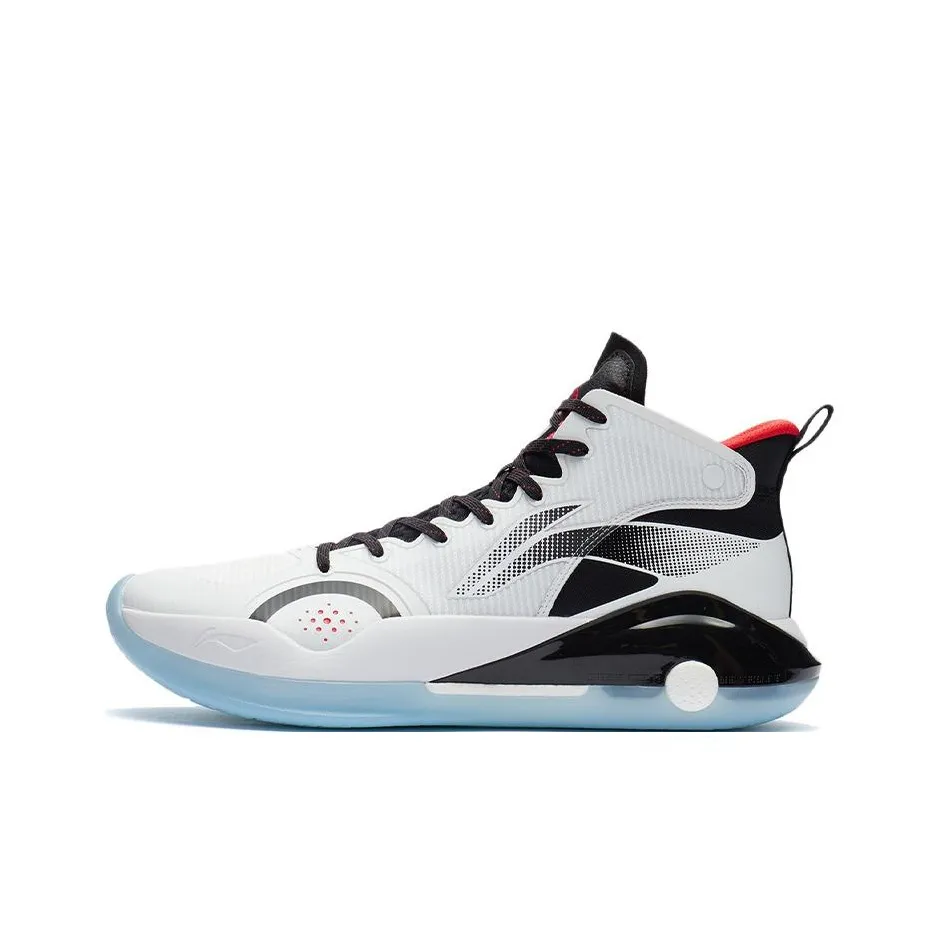 LiNing YuShuai 15 Cushioning Anti Slip Wear Resistant Breathability Mid Top Basketball Shoes Men's White Black