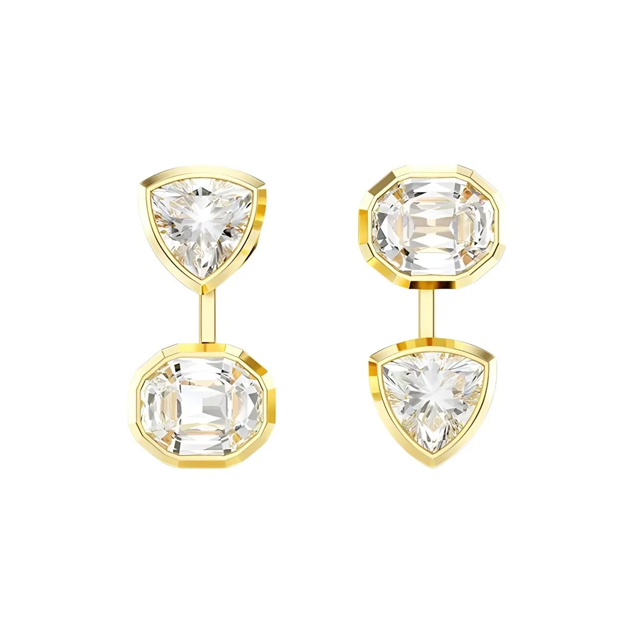 Swarovski Gold Plated Earrings Unisex Gold