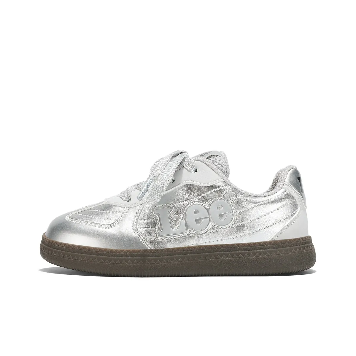 Lee Slip-resistant Anti KICK Abrasion-resistant Low Top Скейтборд Кроссовки Silver Детские