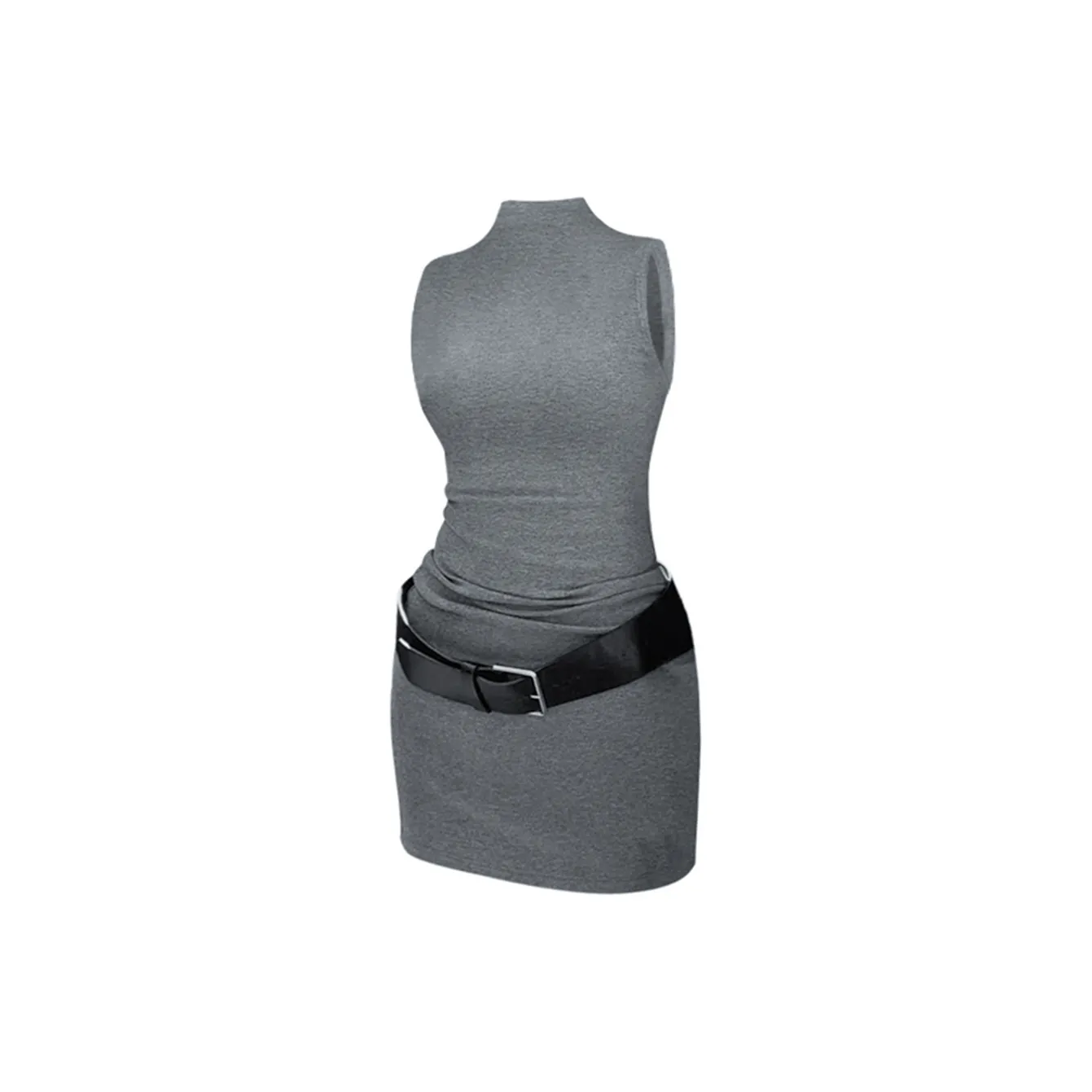 YINLEI Без рукавов Платье Женское Серое