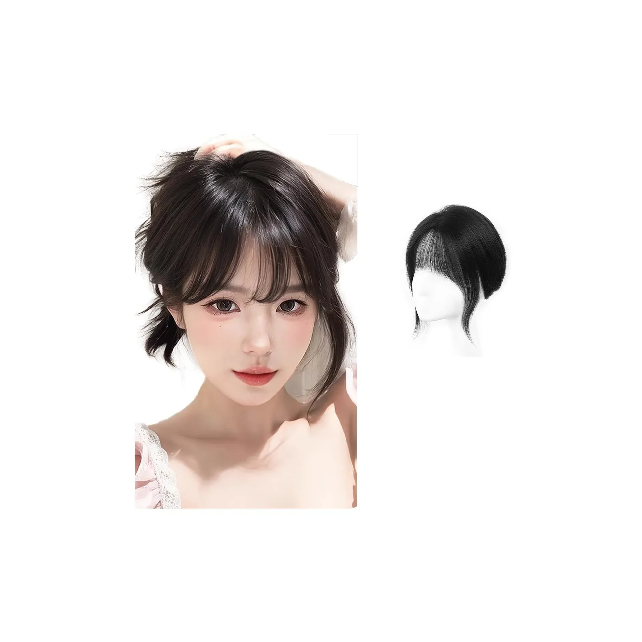 MUYAN Расширения для волос Стрипы Парики Человеческие волосы Короткие Прямые волосы