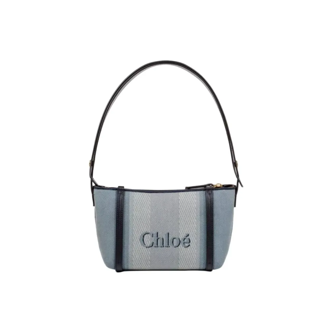 Chloe Fabric Shoulder Bag Medium Size Women's Blue