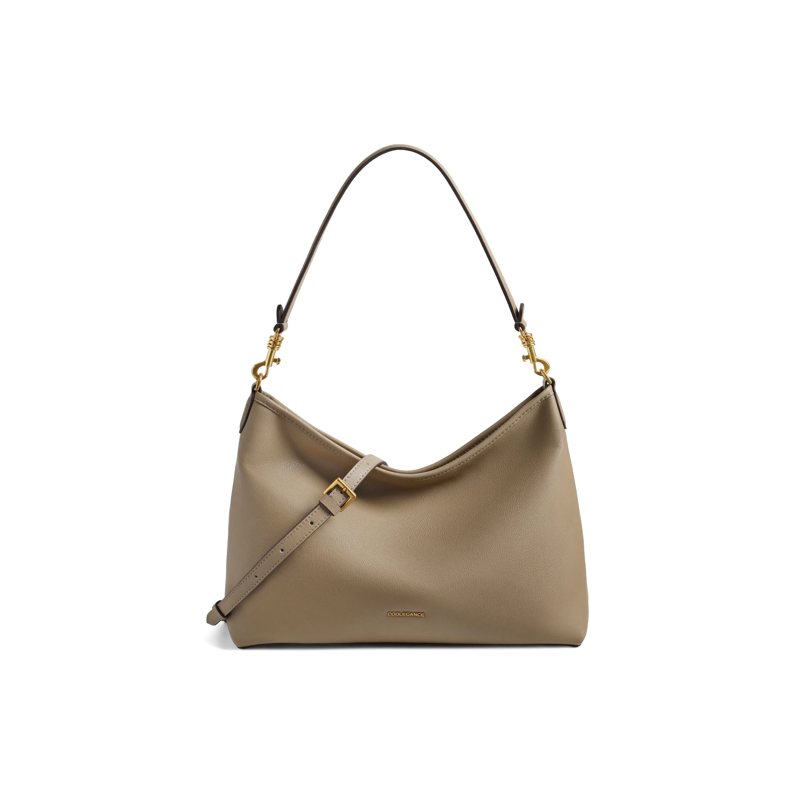 BELLE Коровья кожа Сумка через плечо Сумка на плечо Средняя Женская Серый Бежевый