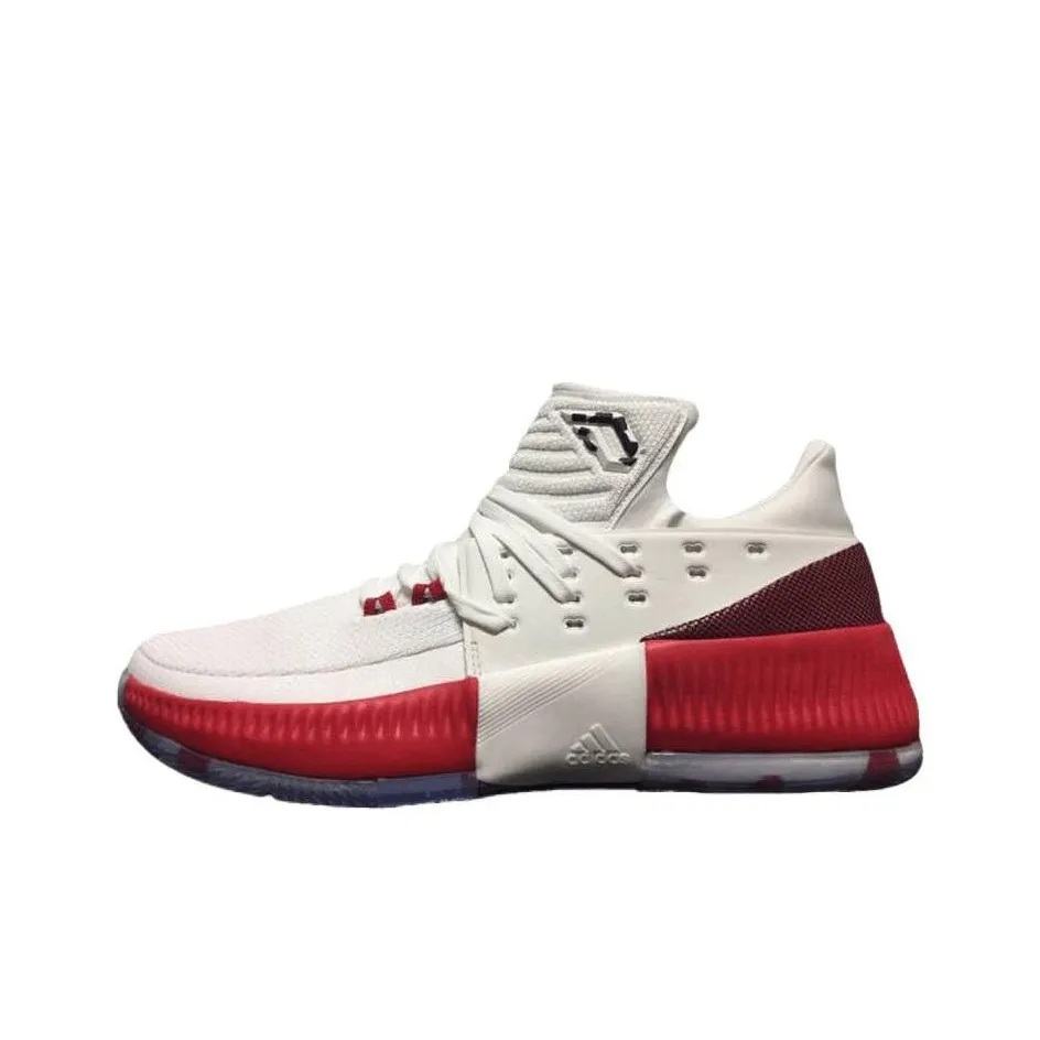 Adidas D Lillard 3 Slip-resistant Abrasion-resistant MID Баскетбольные кроссовки Мужские Белые