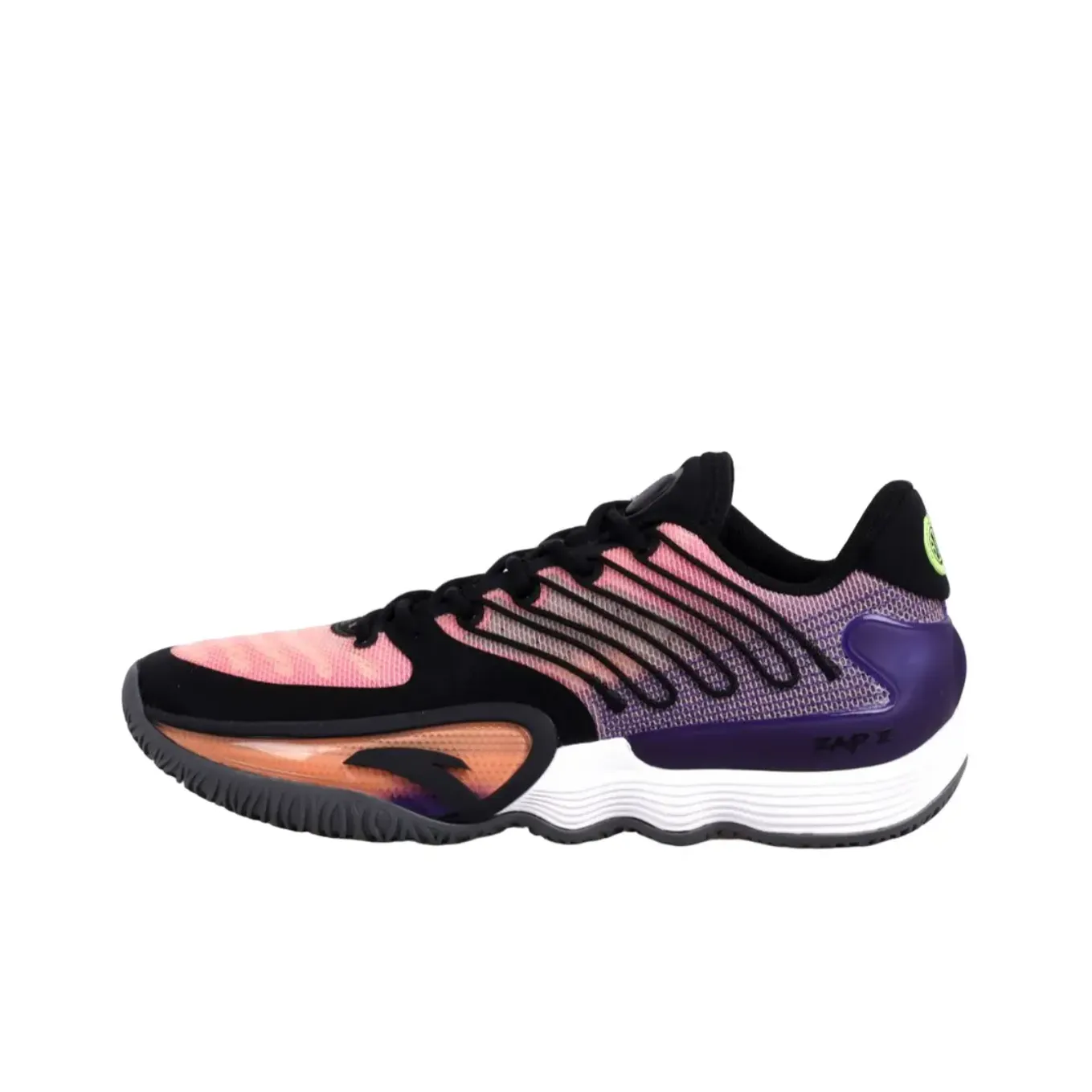 Anta Instant 2 Cushioning, Wear Resistant Low Top Basketball Shoes Men's Orange Black Purple Overseas Version