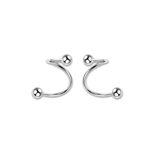 LuluCanaan Титановые стальные серьги-гвоздики женские