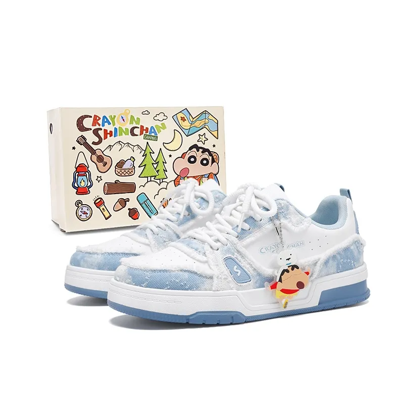 Crayon Shinchan Slip-resistant Abrasion-resistant Lightweight Breathable Low-Top Skateboard Shoes Unisex Crayon Shinchan Противоскользящие Износостойкие Легкие Дышащие Низкие Кроссовки для Скейтбординга Унисекс