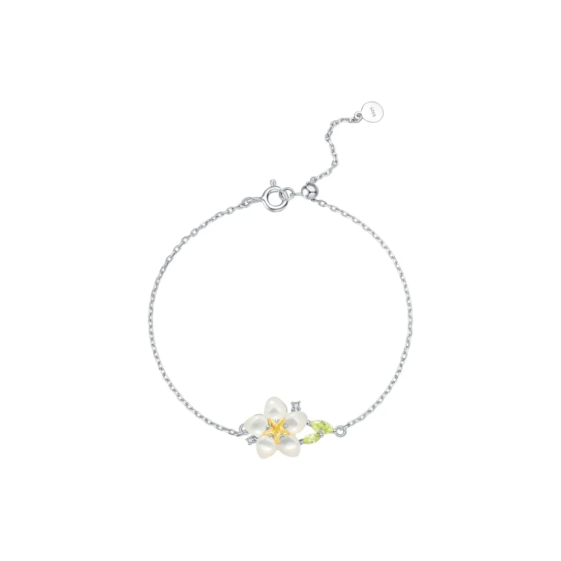 BABYBEI 925 Sterling Silver Mother Of Pearl Bracelets Women's