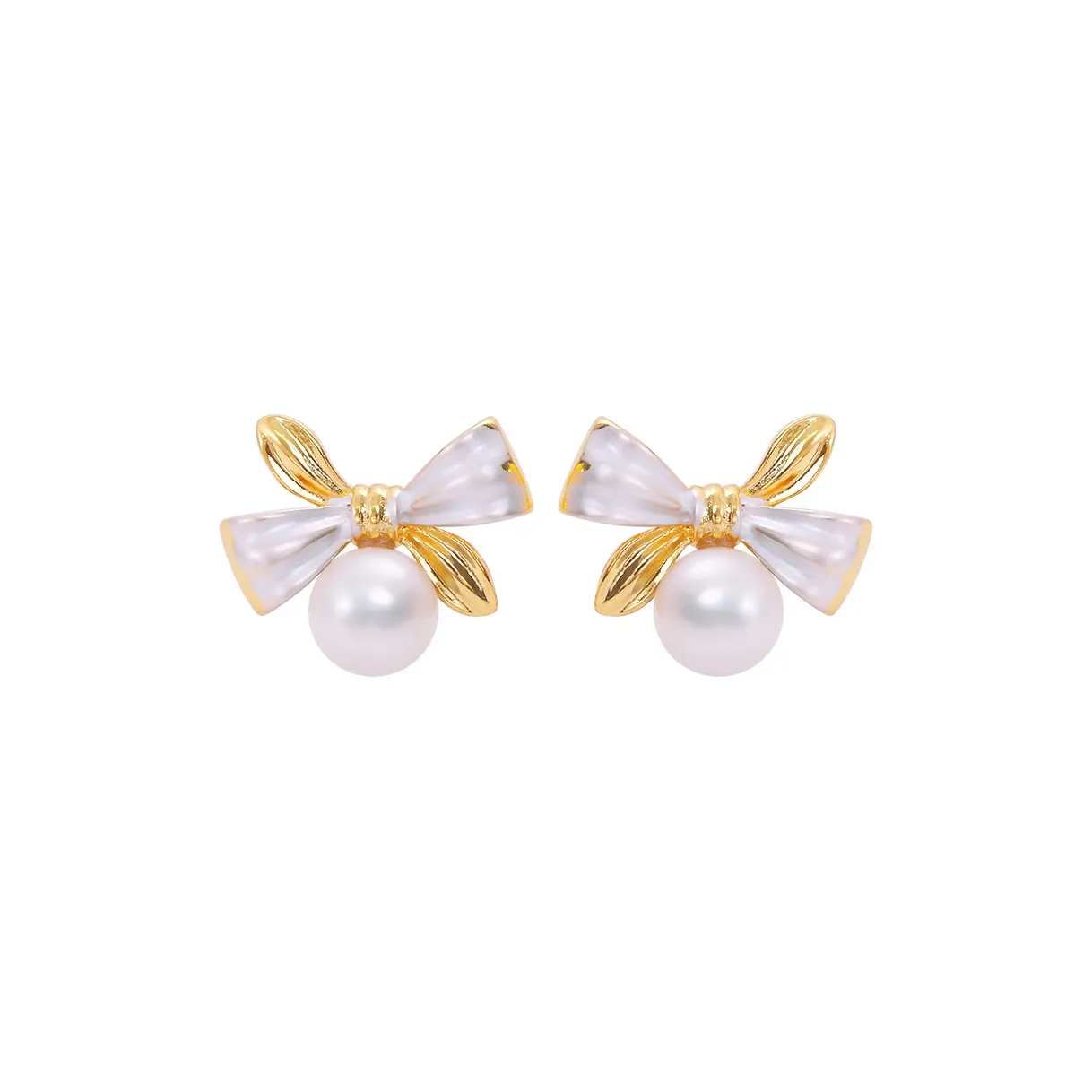 ZHENZHUAOMI Pearl Stud Earrings Women's