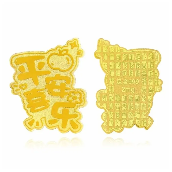 KiNGZiT Gold Note Ornament Pendants Unisex