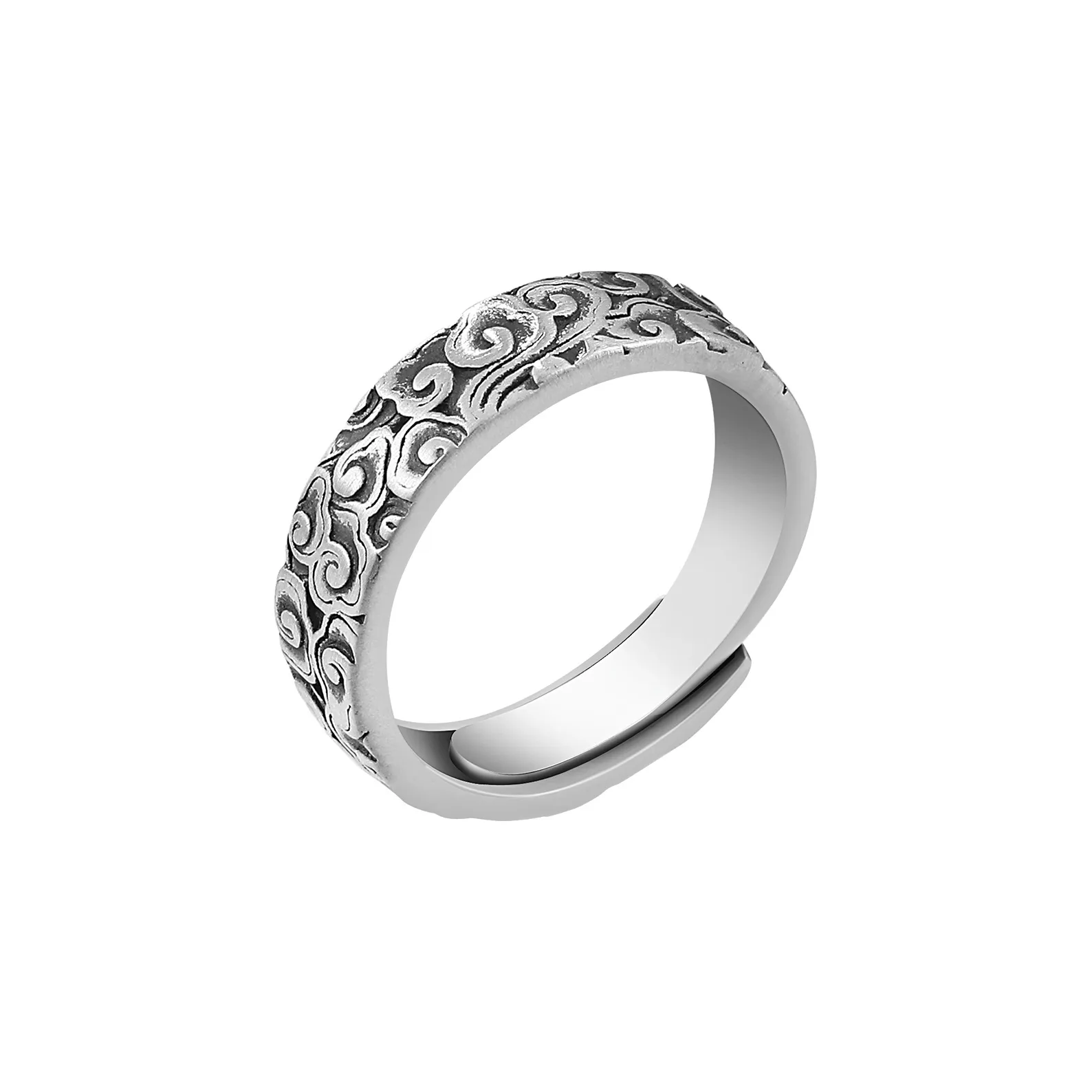 LAOYINJIANG S990 Fine Silver Rings Men's