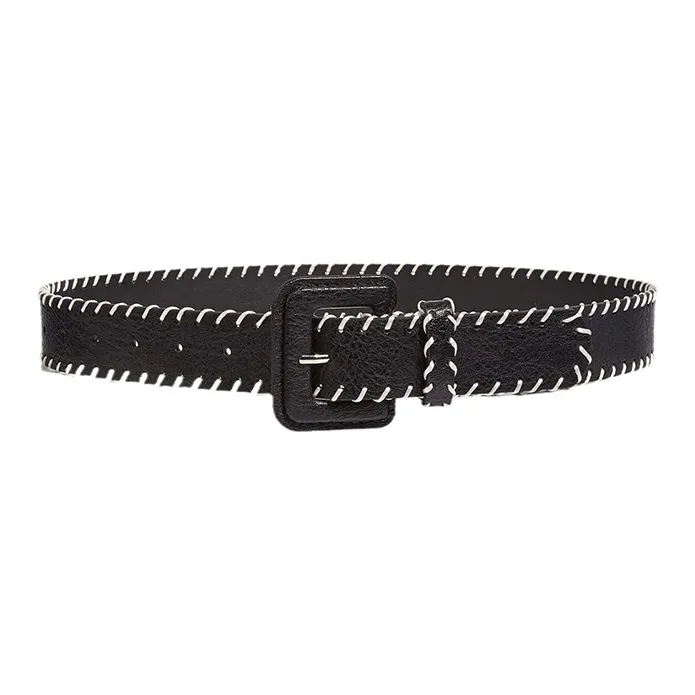 Lanza Cow Split Leather Leather Belts Women's Width 3.3cm