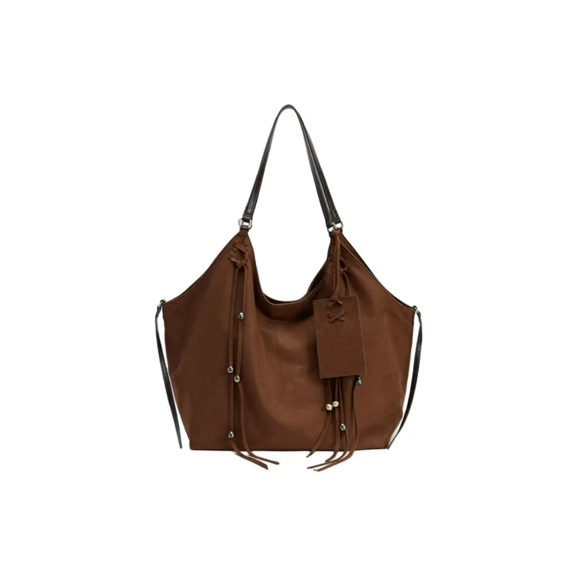 URBAN REVIVO Ткань Тоут Сумка Сумка для покупок Сумка на плечо Большая женская Коричневый