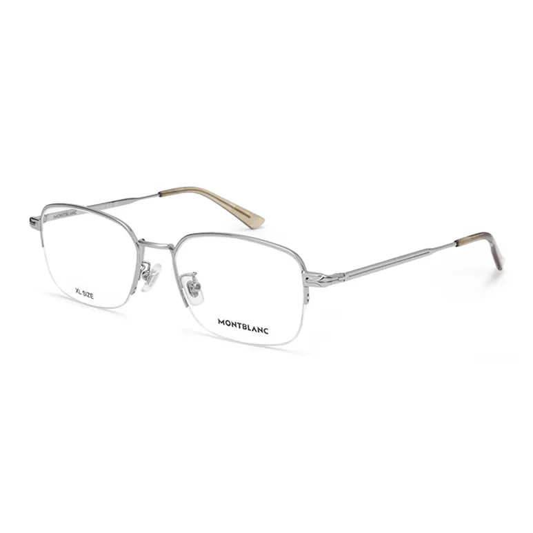 MONTBLANC Металл Прямоугольные Оправы для очков Унисекс Серебряный