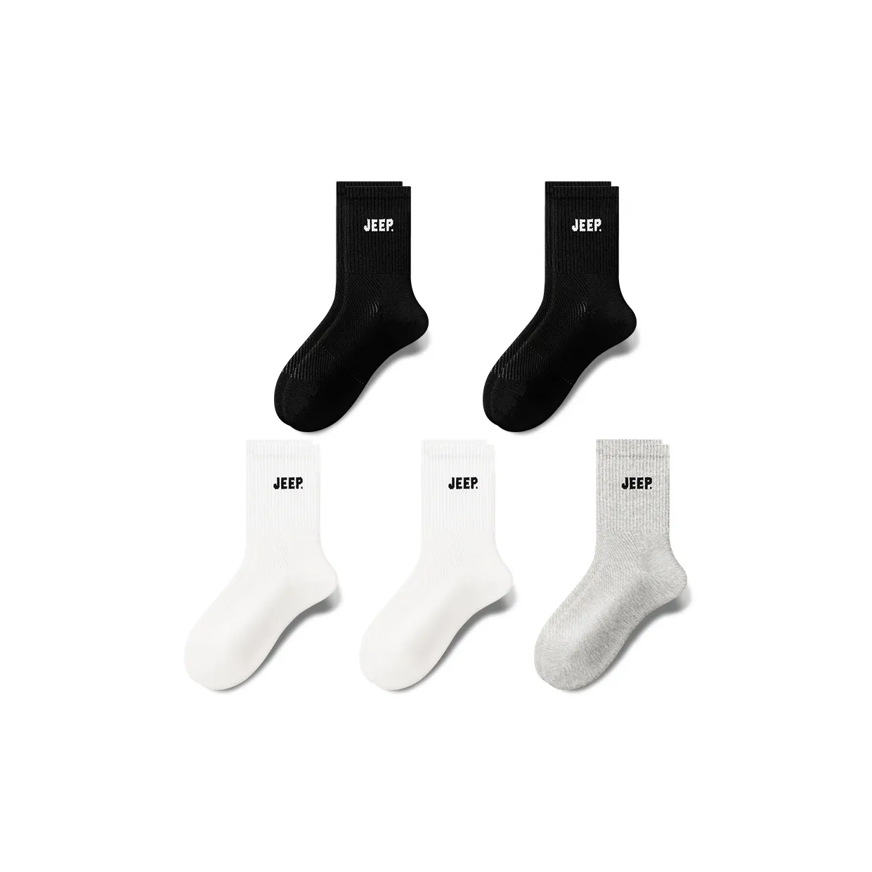 Jeep Mid-Calf Socks Unisex Combo Set