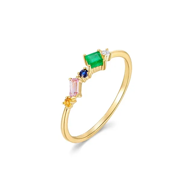 IL&CO. Natural Colored Gemstones Rings Women's