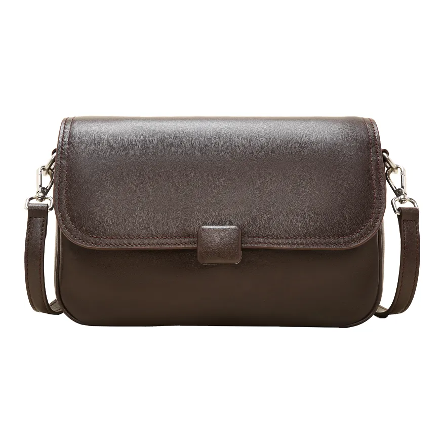 safiya Коровья кожа с синтетической кожей сумка на плечо женская шоколад