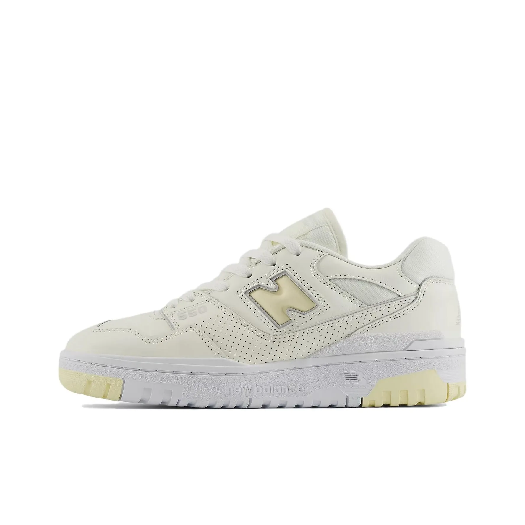 New Balance 550 Casual Shoes Women's Low Top Light Yellow/White