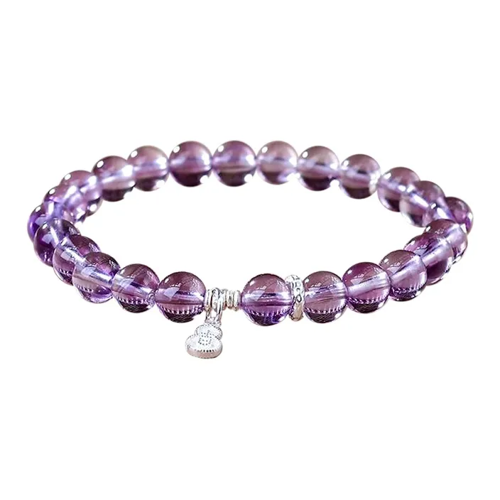 ZHOUBAIFU Natural Amethyst Bracelets Unisex