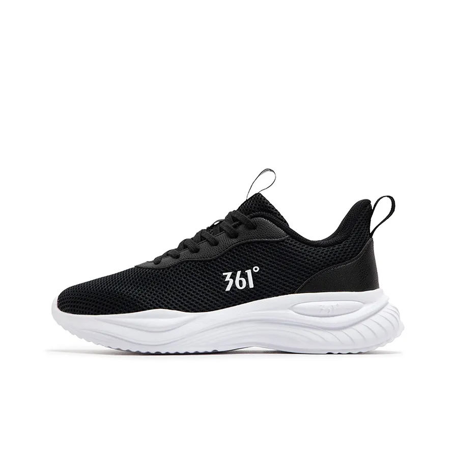 361° Walk Slip-resistant Abrasion-resistant Breathable Low-top Casual Women's Black White