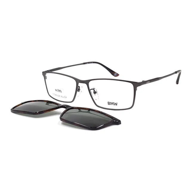 BMW Титан Прямоугольные Оправы для очков Мужские Серые