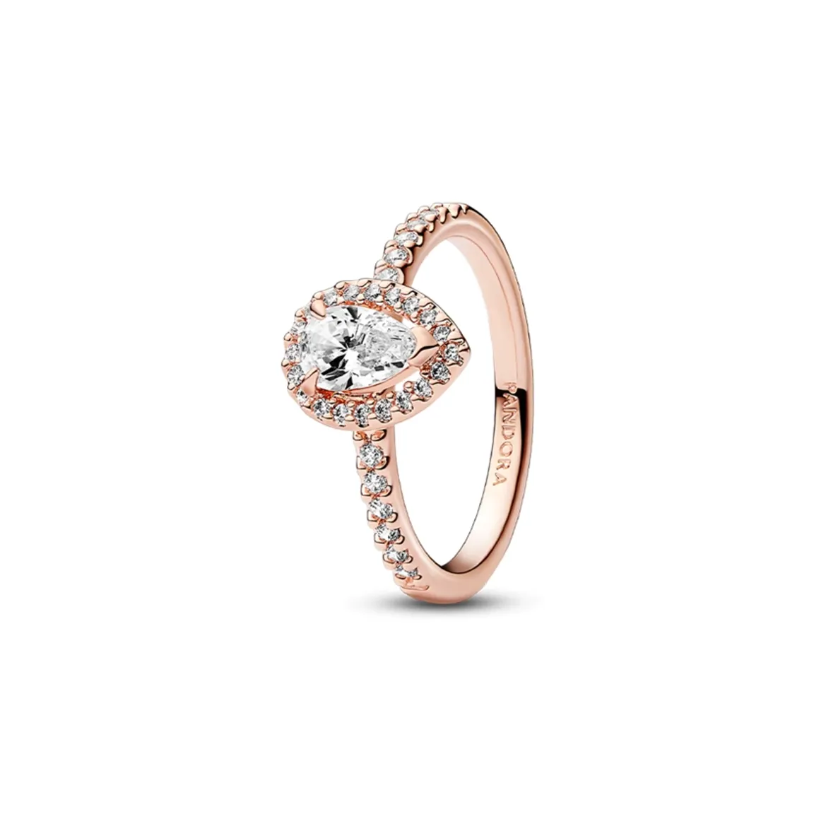 Pandora Кольца из синтетического кубического циркония Женские Розовое золото