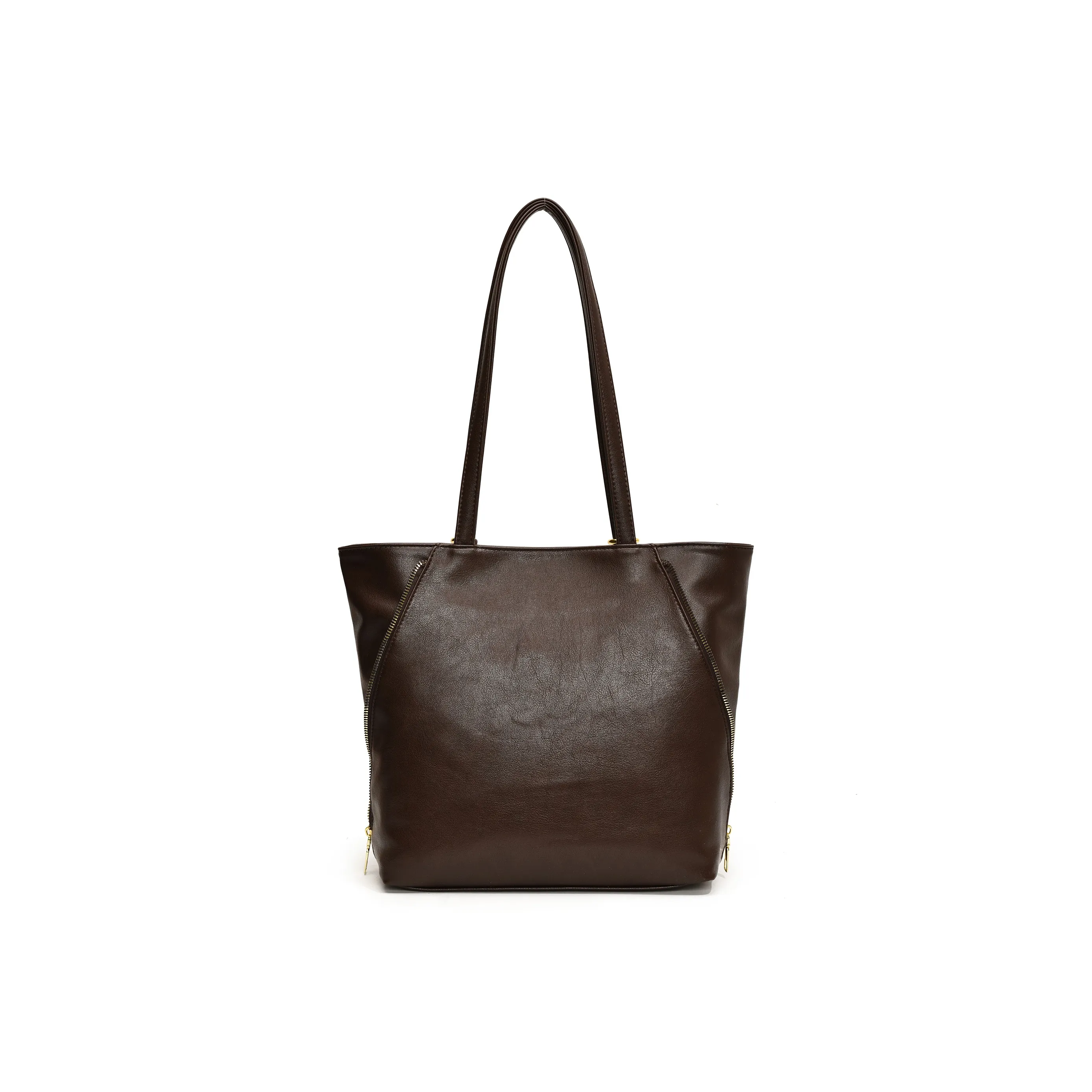ZAVC PU Tote Bag, Shopping Bag, Shoulder Bag Regular Women's Black/Burgundy/Brown