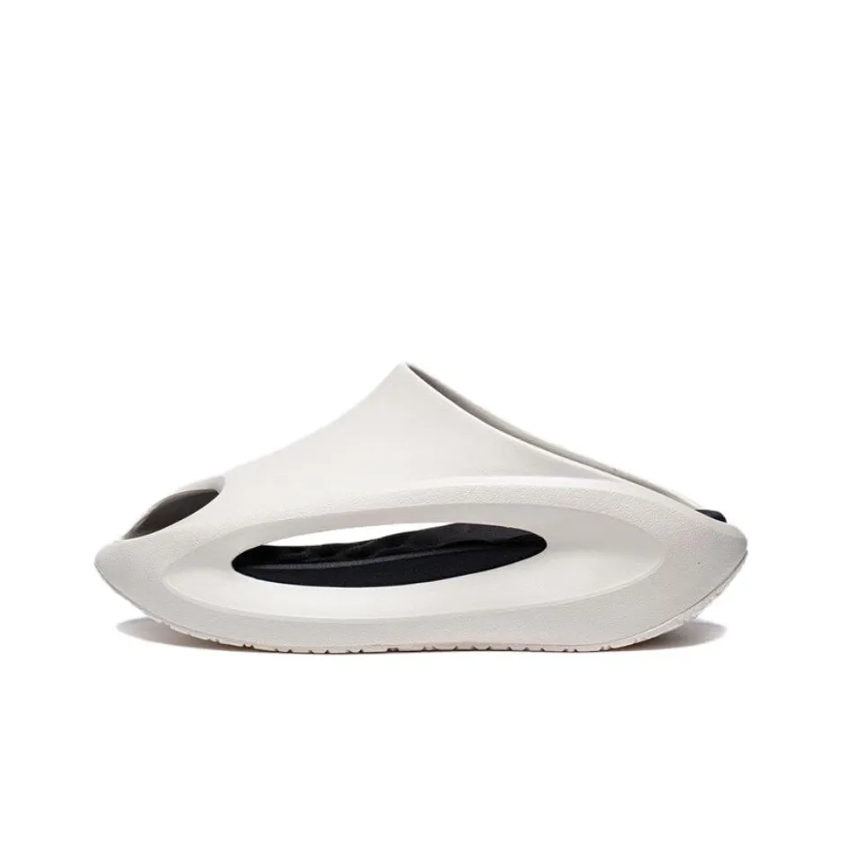 LiNing Yun You Slay Abrasion-Resistant Cushioning Slip-Resistant Slide Slippers Unisex White Black