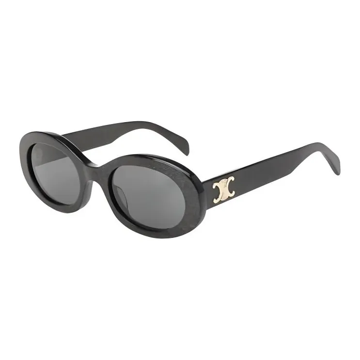 CELINE Ацетат OVAL SUNGLASSES Унисекс Черный