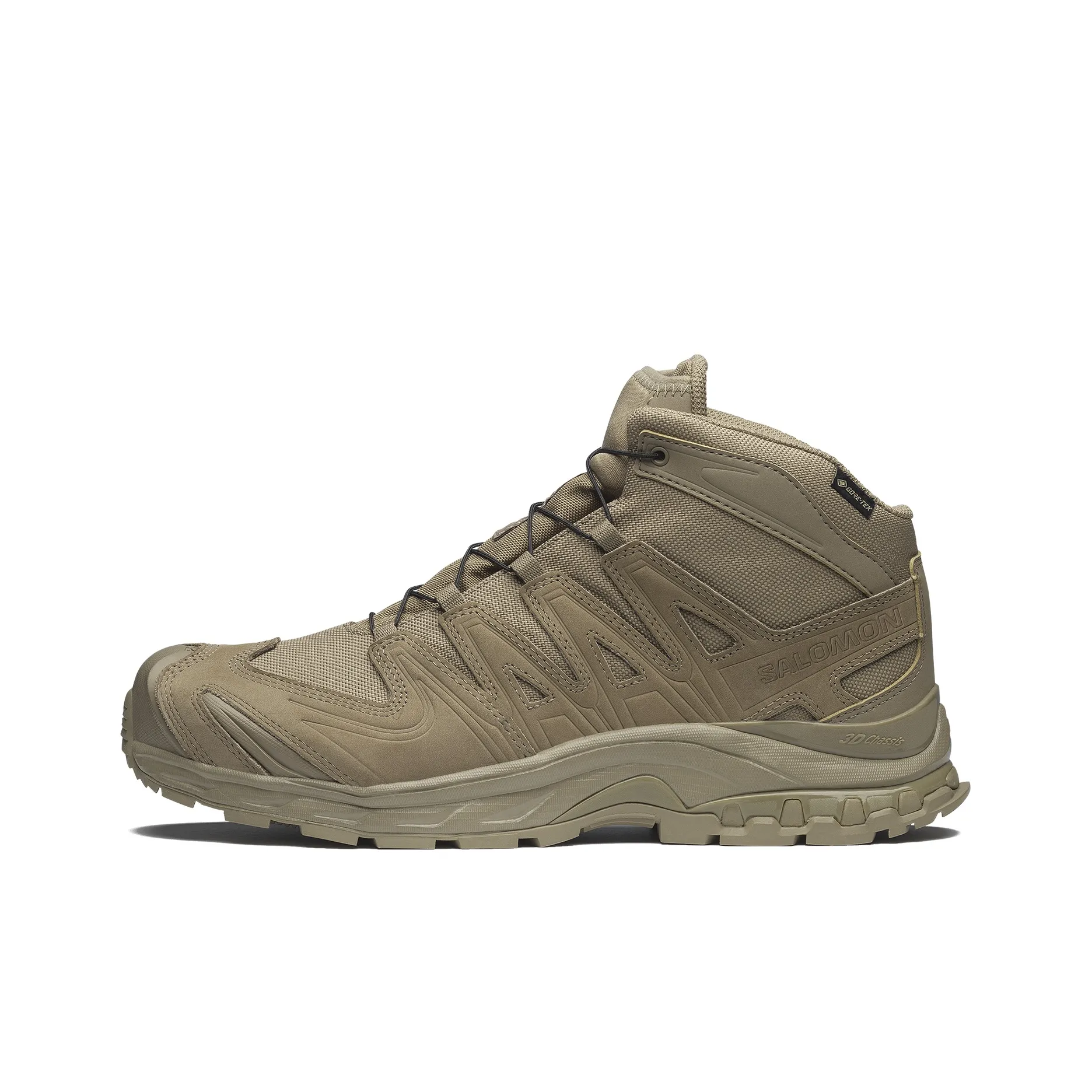 SALOMON Abrasion Resistant Coverage Waterproof Mid Top Hiking Shoes Unisex Clay Brown