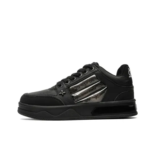 Mo Xu Кроссовки для скейтбординга Low Top Черные Унисекс