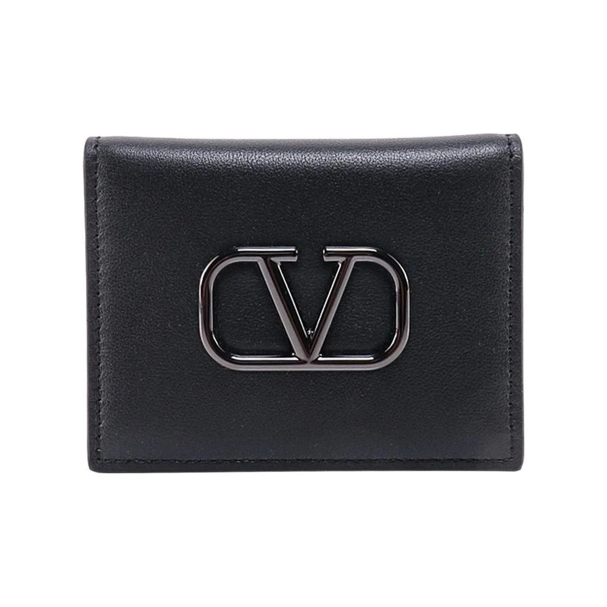 Valentino Leather Wallet Men's Black