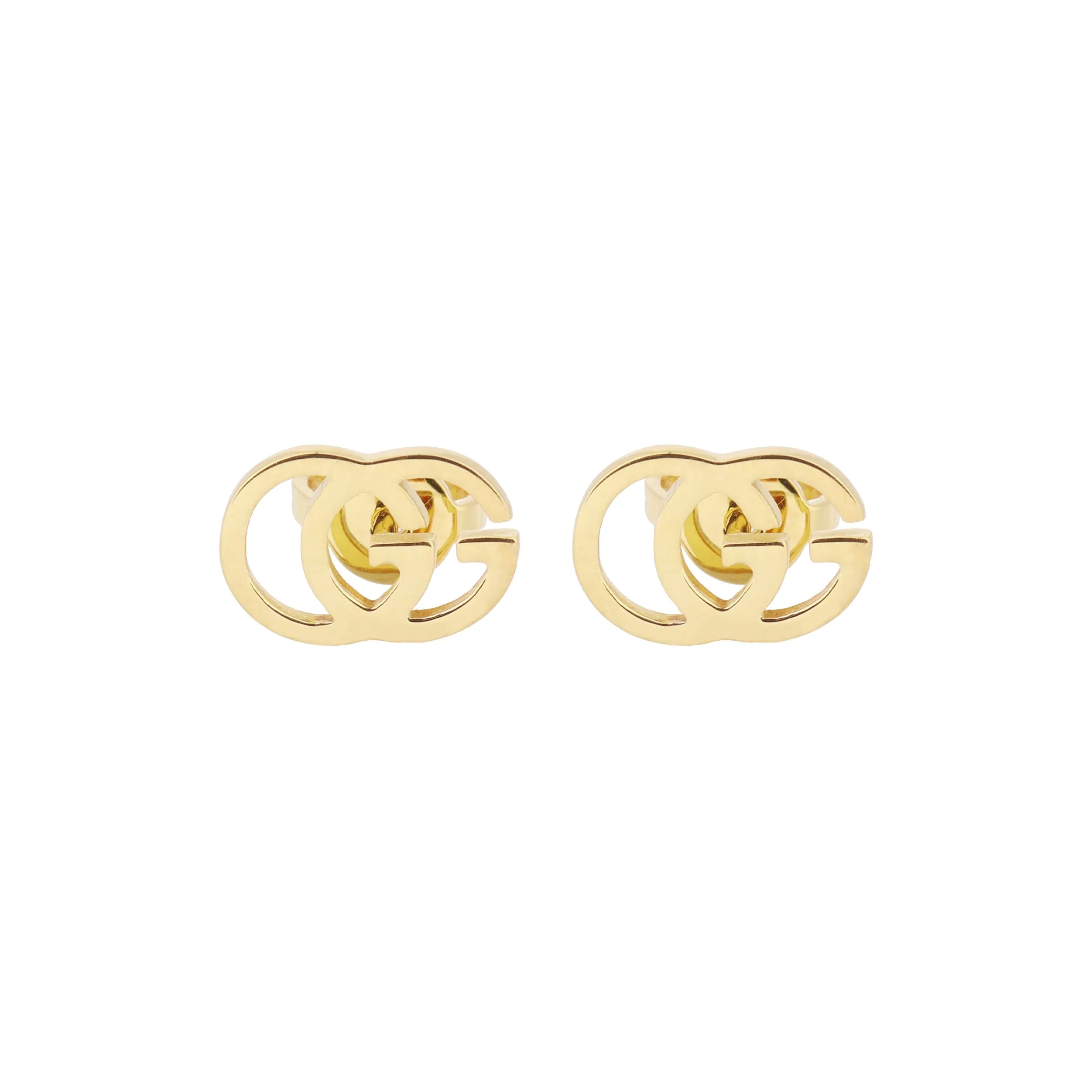 GUCCI 18K Gold Stud Earrings Women's Gold
