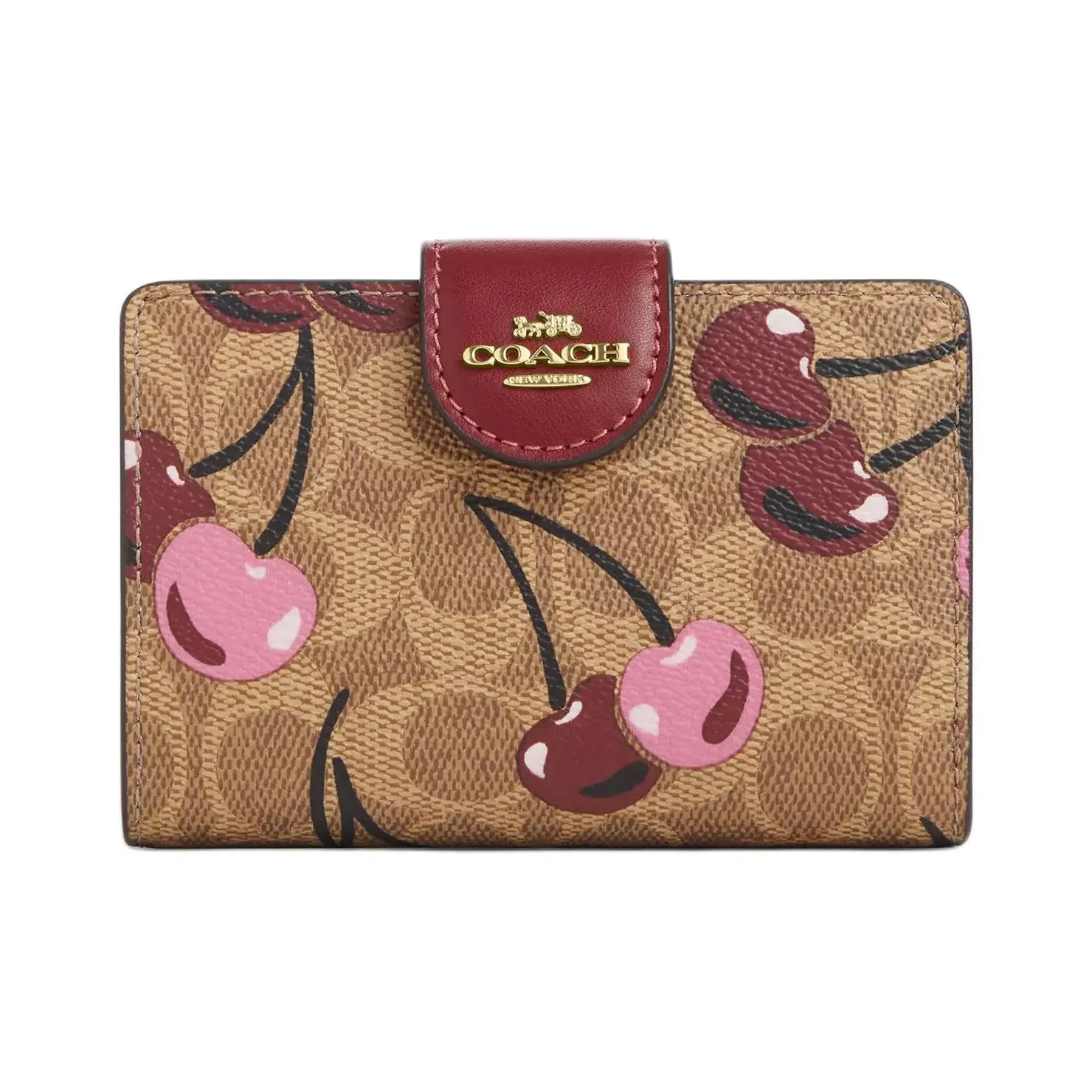 COACH Кожа Кошелек Мини Женский Светлый Умбра Многоцветный