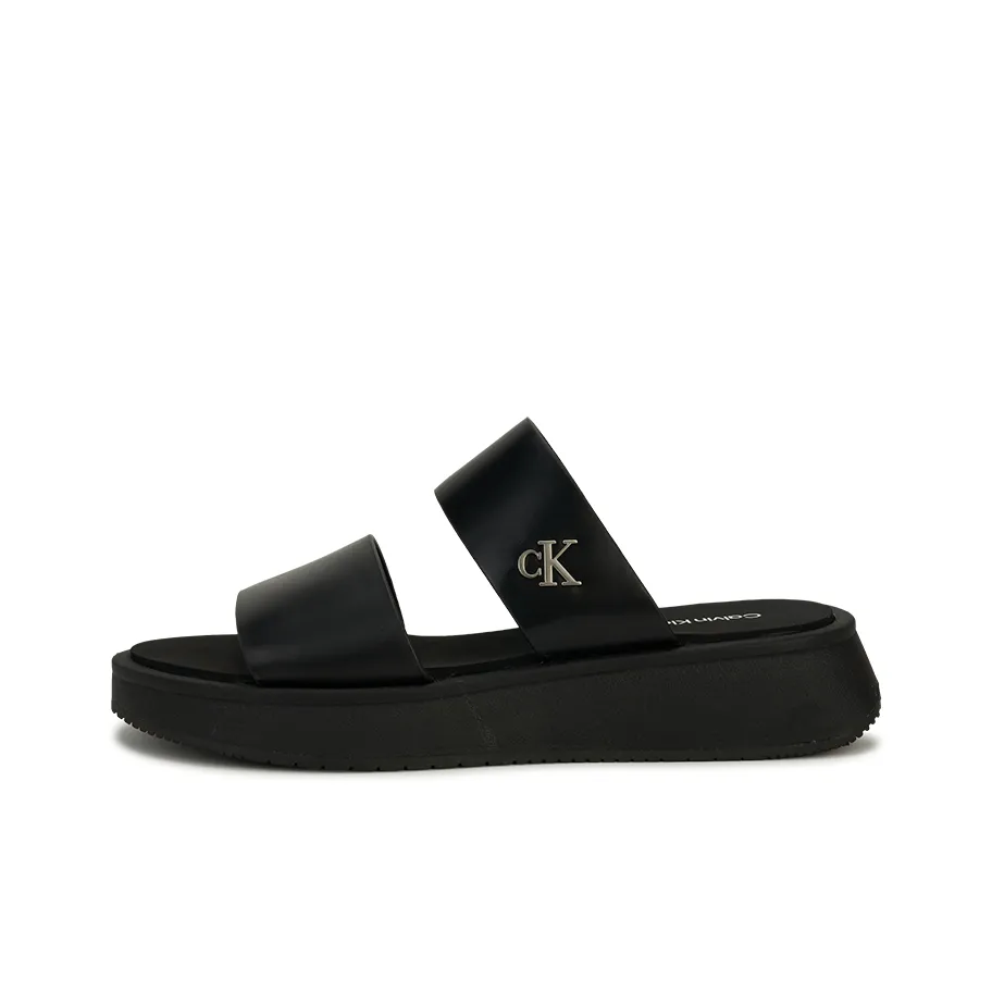Calvin Klein Carousel Thong Slide Slippers Women's Black