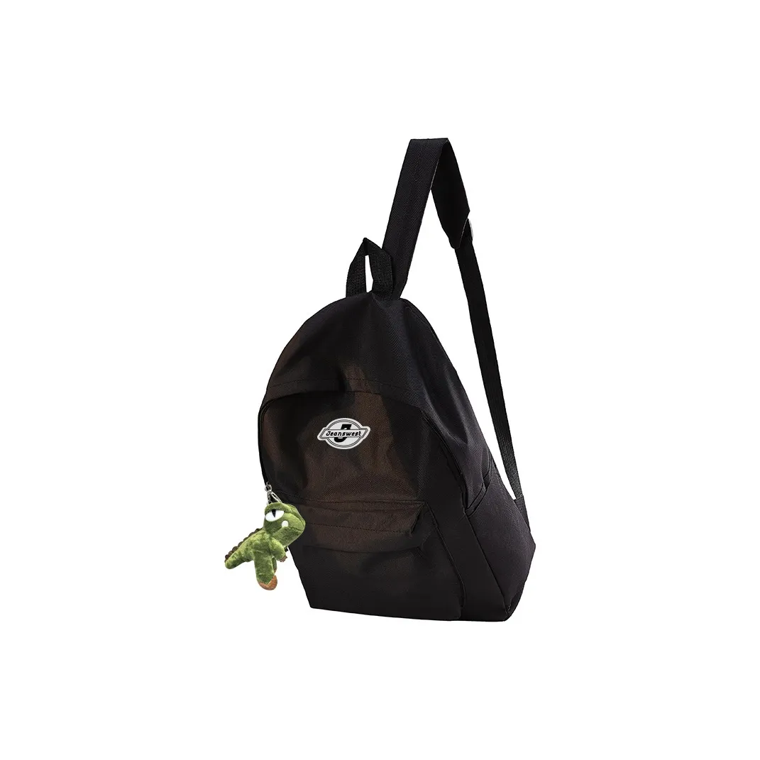 JEANSWEST Nylon Backpack Unisex Black/White/Red