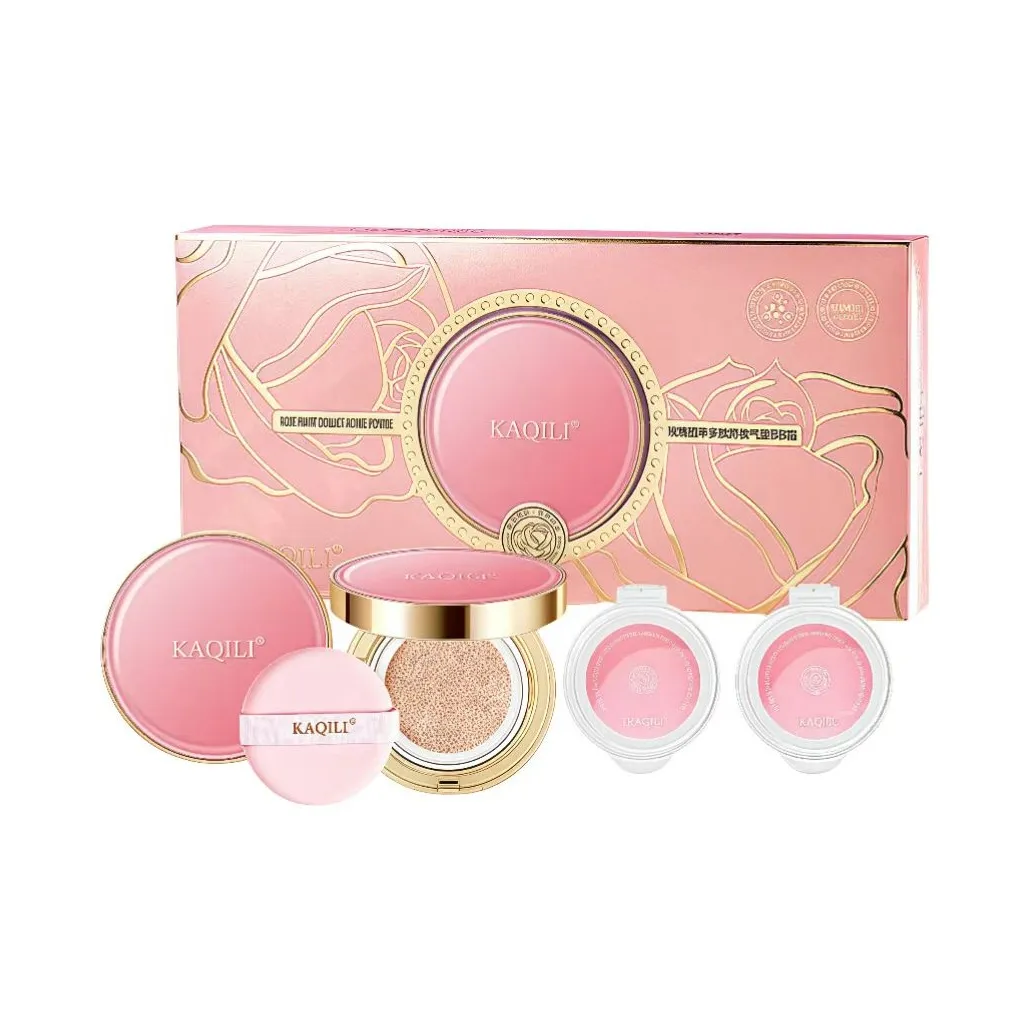 KAQILI Розовый Peptide Длинный Wear Cushion BB Крем Набор Матовый Не Кэйки Нет TRANSFER Контуринг лица Естественный Финиш