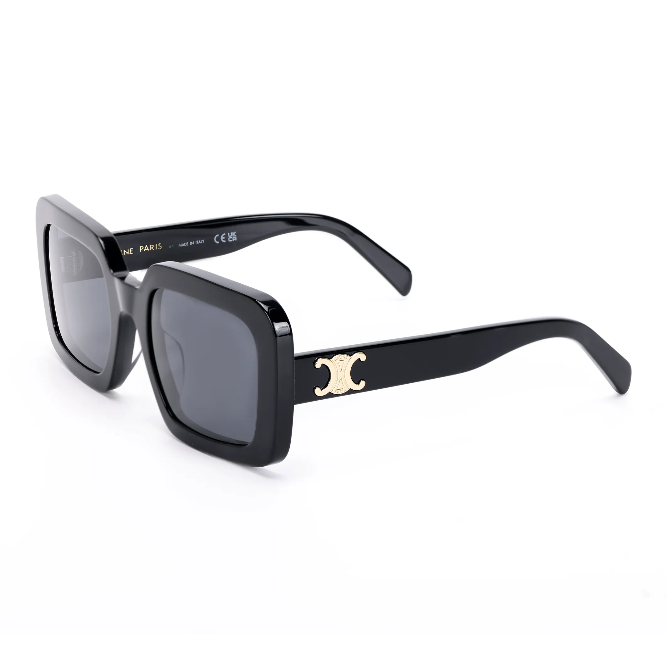 CELINE Ацетат Квадратные Солнцезащитные Очки Женские Черные