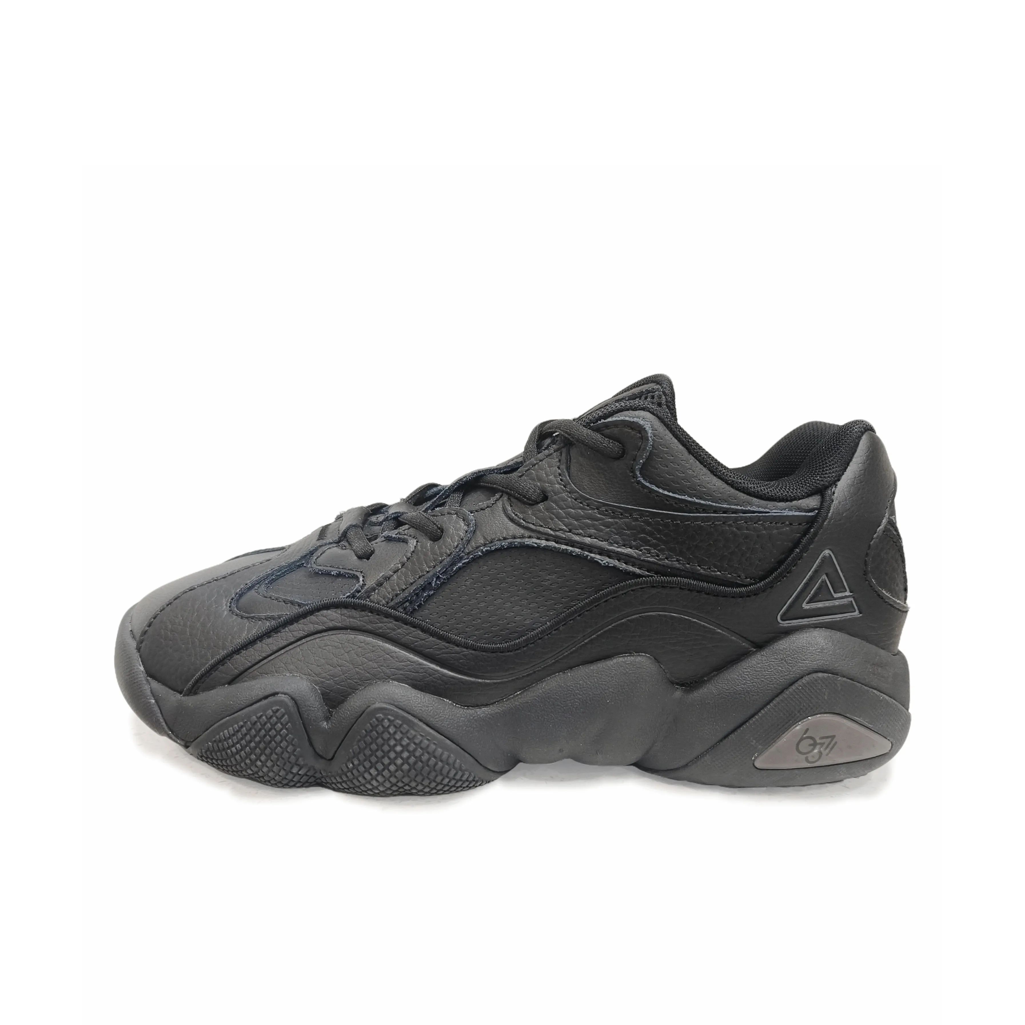 PEAK State Pole 6371 Cushioning Anti Slip And Wear Resistant Coverage Low Top Casual Shoes Unisex All Black