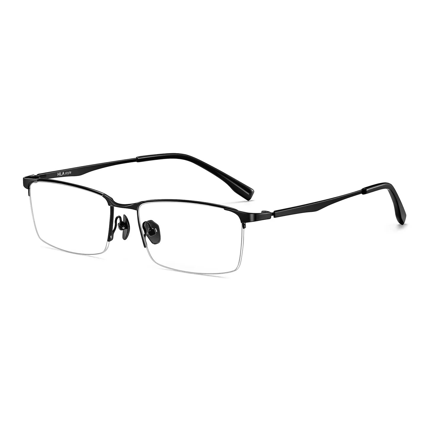 HLA Alloy Titanium Square Eyeglass Frames Men's