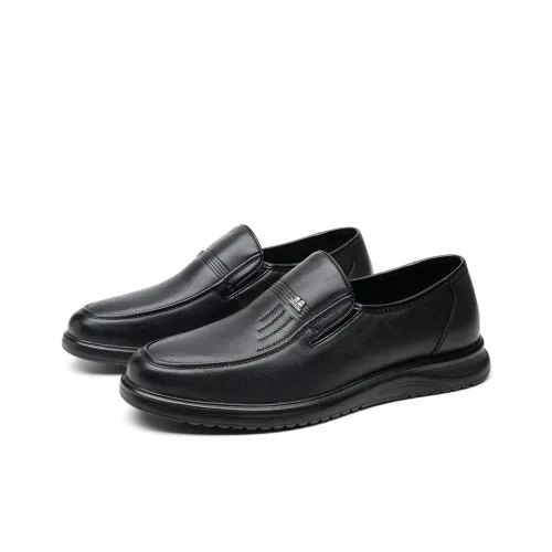 SHOUBA Мужские повседневные туфли Low Top Черные для мужчин