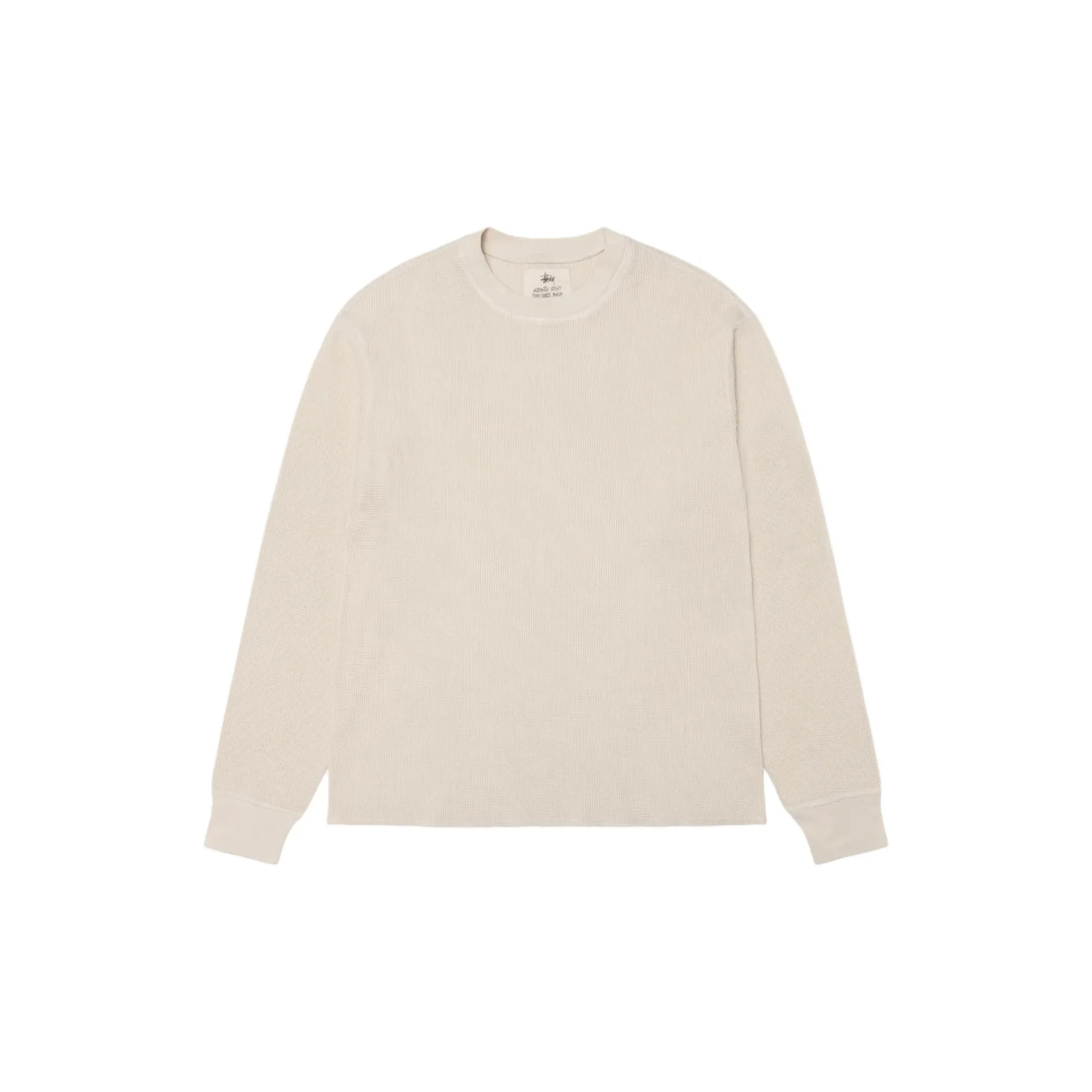 Stussy Garment Dyed Long Sleeve Thermal 'Faded Black'