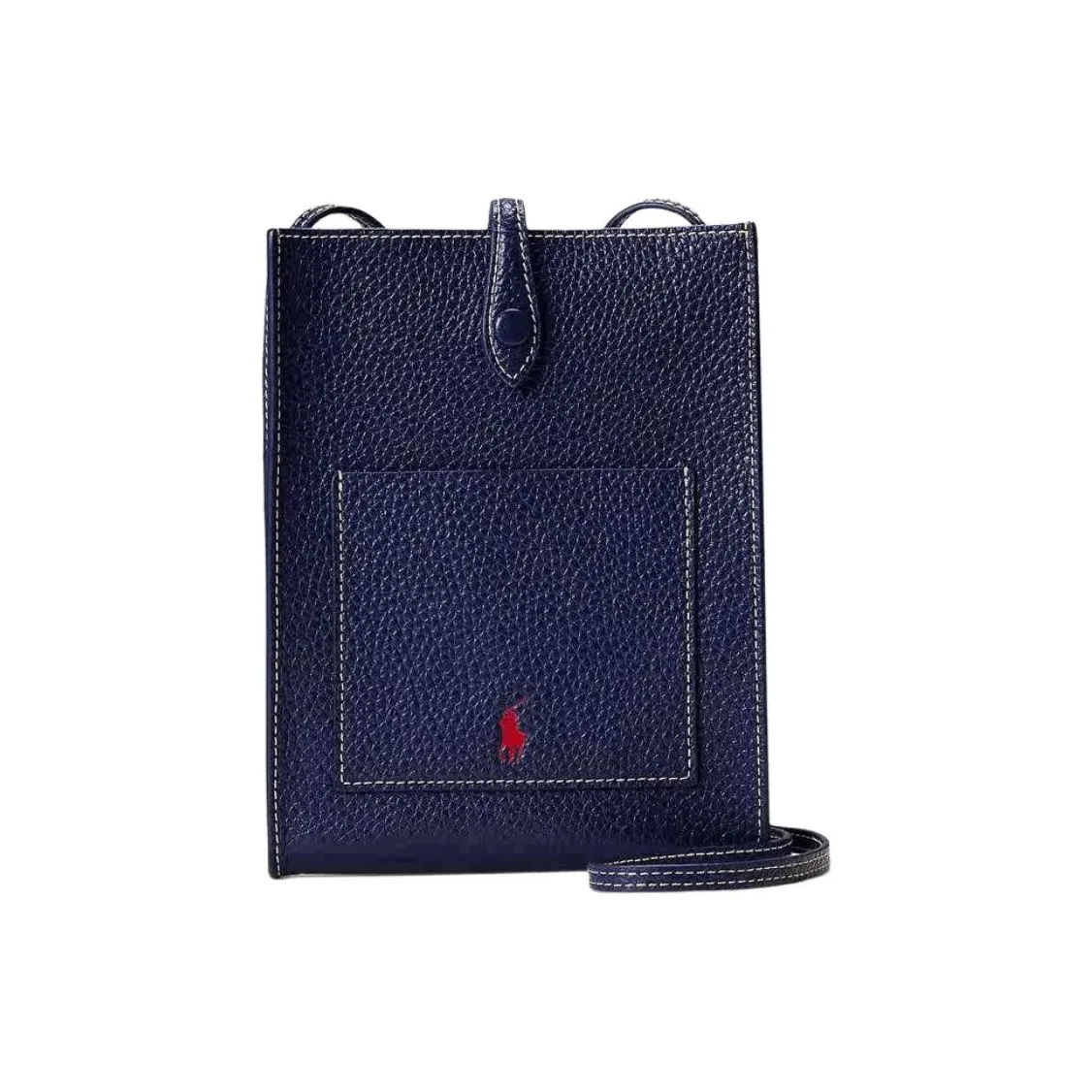 Polo Ralph Lauren Cow Leather Crossbody Bag, Shoulder Bag Trumpets Women's Ink Blue