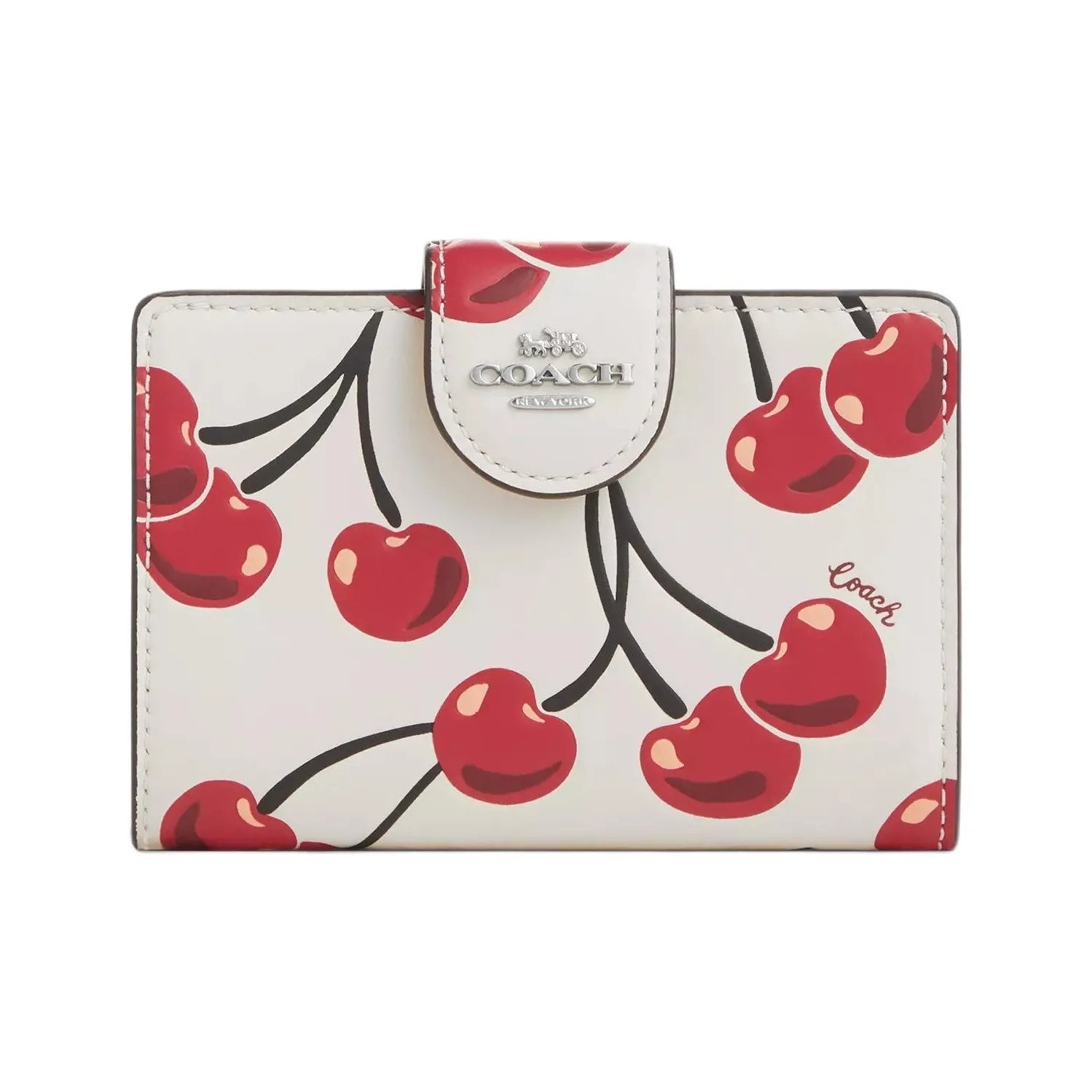 COACH Кожа Кошелек Мини Женская Белая