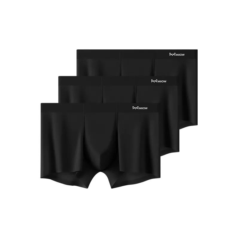 MIIOW Боксеры Мужские 3 упаковки Черные