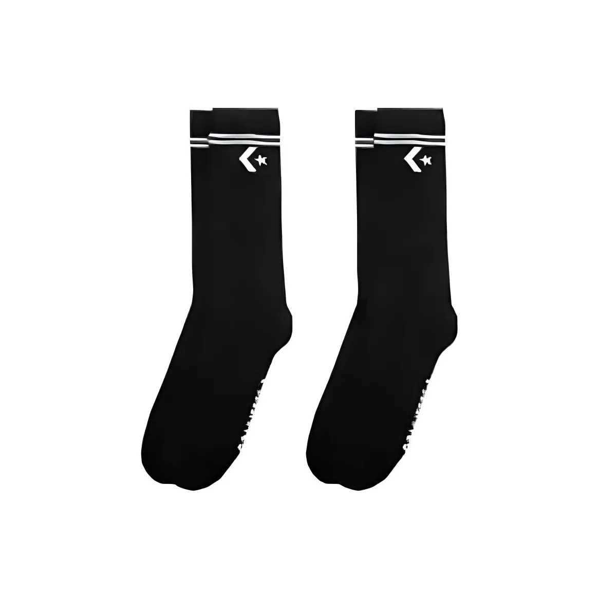 Converse Mid Calf Socks Unisex 2 Pack Black